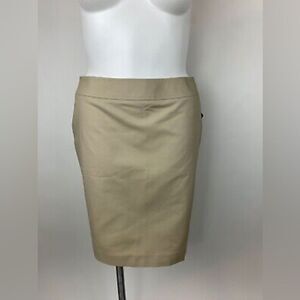NEW Halogen Nordstrom Tan Khaki Pencil Straight Skirt 12